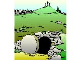 The empty tomb and three empty crosses